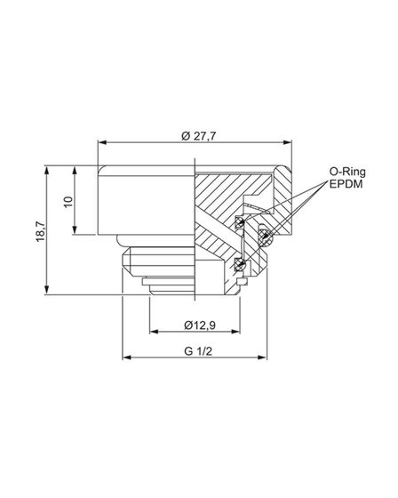 Воздухоотводчик кнопочный Hummel Designtechnik 1/2&quot;