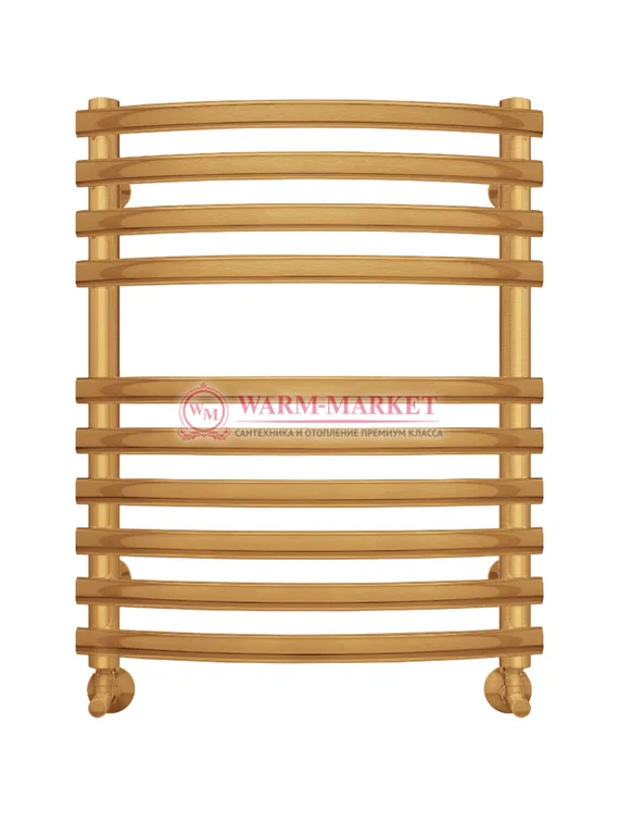 Капри П10 - водяной полотенцесушитель, нижнее подключение, цвет бронза