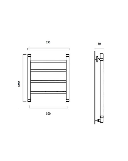 Galant 3 (прямой) - водяной полотенцесушитель из нержавеющей стали