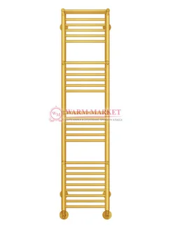 Аврора П27-1 - водяной полотенцесушитель с полками, нижнее подключение, цвет золото