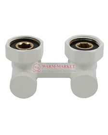 Узел нижнего подключения угловой G 3/4 x 3/4 D=50 MM белый