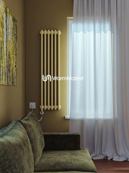 Bareng Softy Electric 2120 - электрический вертикальный двухтрубный трубчатый радиатор высотой 1200 мм