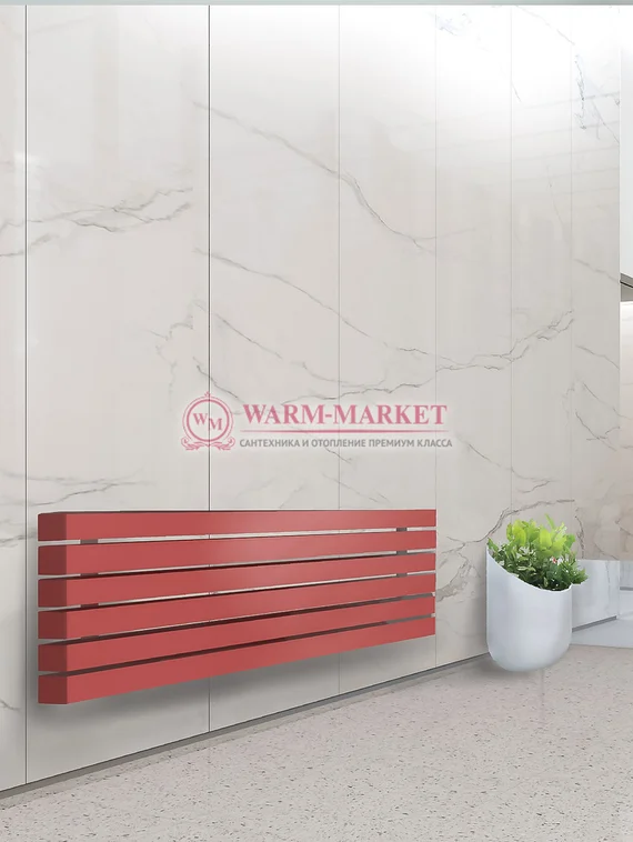 Steel G 60х60 1750 - горизонтальный трубчатый дизайн-радиатор, 8 секций