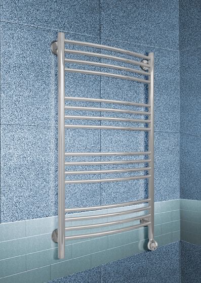 Bogema E - электрический полотенцесушитель с выгнутыми вперед перекладинами, 500х500 мм