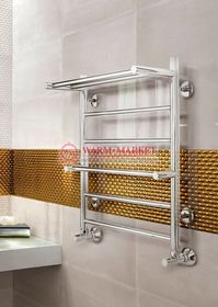 Ankona-водяной полотенцесушитель с полкой, нижнее подключение