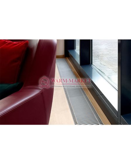 Внутрипольный конвектор Katherm HK E глубиной 160 мм с рулонной решеткой