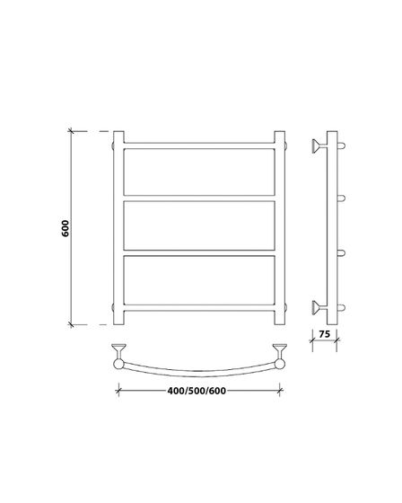 Водяной полотенцесушитель Secado Милан 1 из нержавеющей стали
