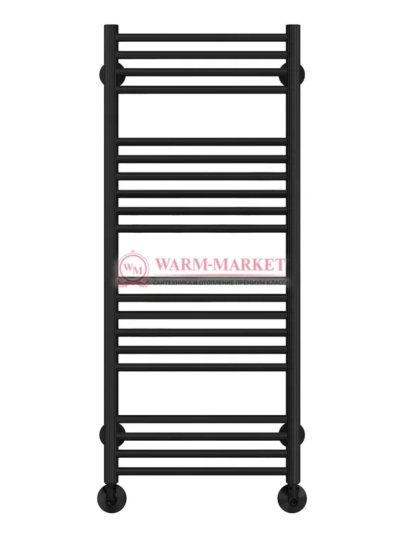 Аврора П20-2 - водяной полотенцесушитель, нижнее подключение, черный