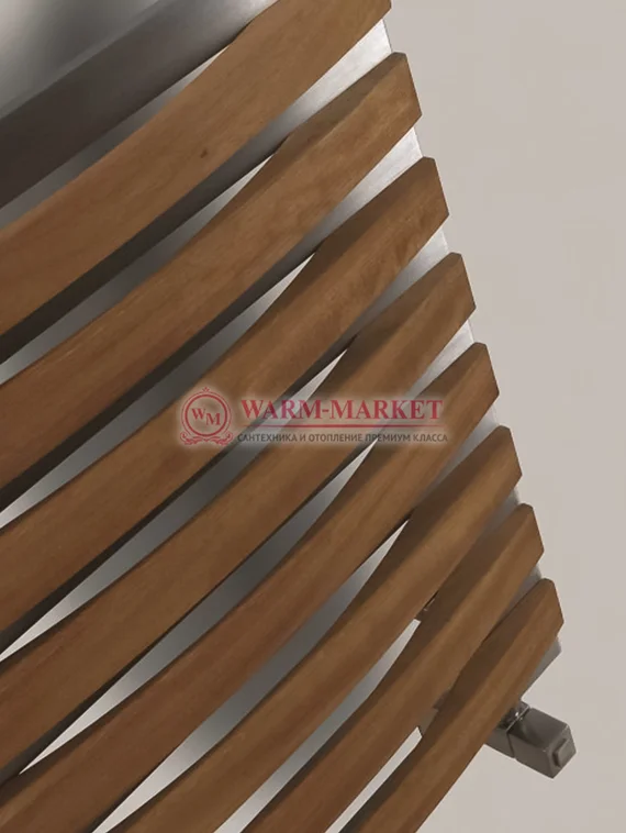 Gemini Mat-дизайнерский полотенцесушитель из матовой нержавеющей стали и массива дерева