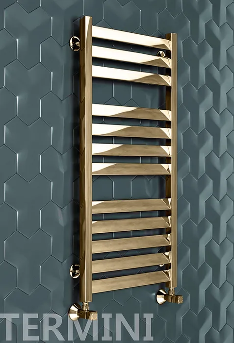 Termini Bronze - бронзовый дизайн полотенцесушитель с прямоугольными вертикалями | Фото 1