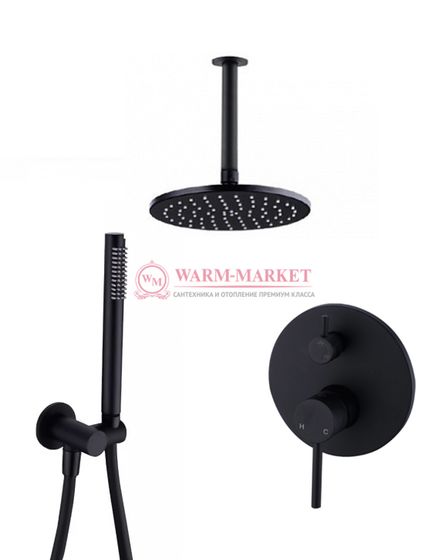 Душевой комплект Warmer Black Line Ele 400300-12D