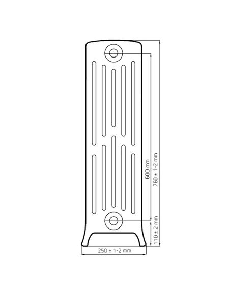 Derby M6 6/600 - чугунный дизайн радиатор