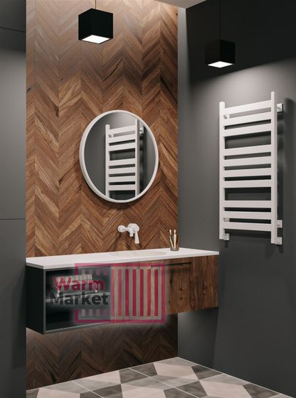 Axxinot V 50 - водяной дизайн полотенцесушитель с квадратным и прямоугольным профилем из нержавеющей стали