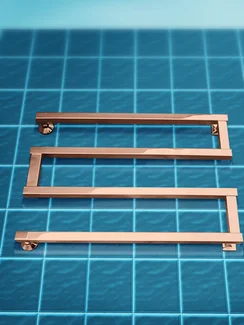 Optima Bronze  - бронзовый дизайн полотенцесушитель с боковым подключением квадратный профиль