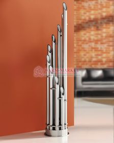 Дизайнерский полотенцесушитель из матовой полированной нержавеющей стали Unique Carisa