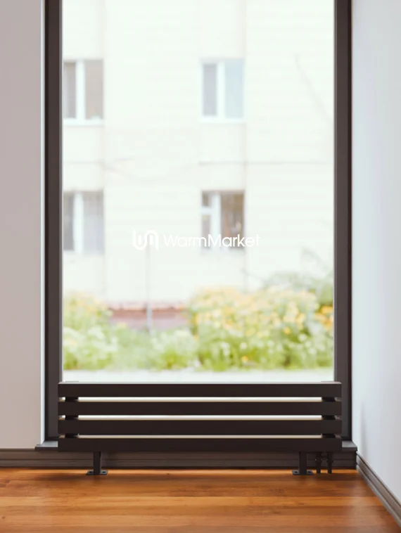 Bareng Livian ZN 600 - напольный трубчатый радиатор шириной 600 мм, нижнее правое подключение