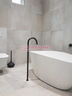 Смеситель для ванны напольный Warmer Black Line 900250