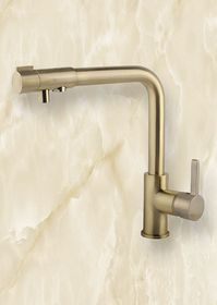 Timo Nette Antic  - бронзовый смеситель для  кухни высокий излив