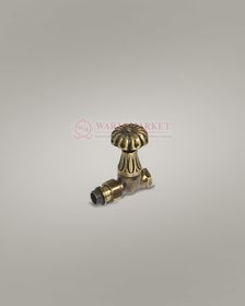 Прямой клапан "ретро" для подключения чугунного радиатора 1/2", бронза