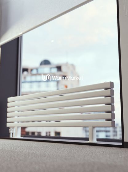 Bareng Tipe ZN 1000 - напольный трубчатый радиатор шириной 1000 мм, нижнее левое подключение