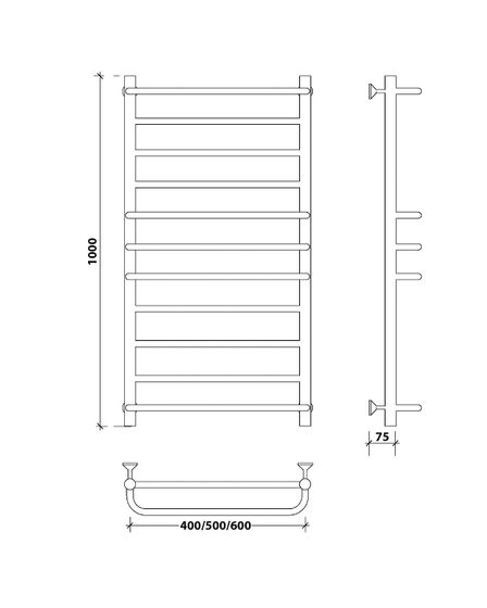 Водяной полотенцесушитель Secado Верона 1 из нержавеющей стали