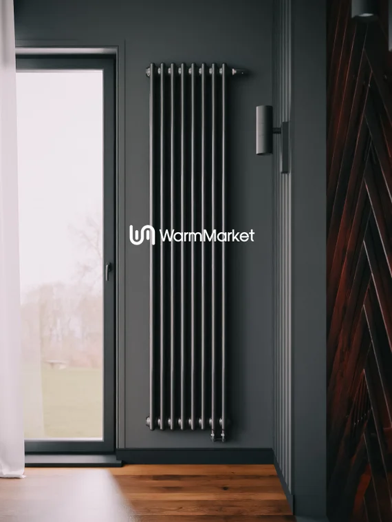 Bareng Softy 2140 - двухтрубный трубчатый радиатор высотой 1400 мм, нижнее подключение с термостатикой