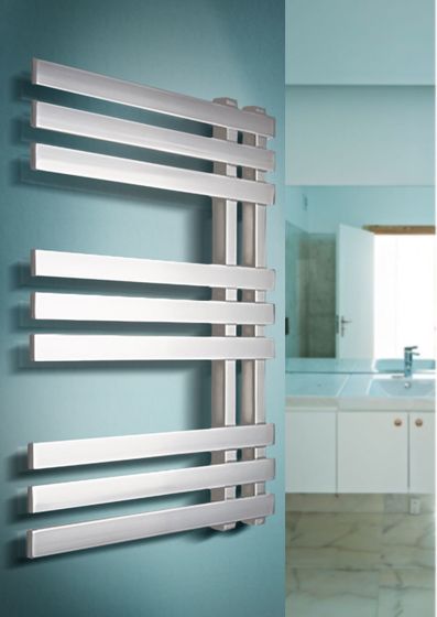 Vega - электрический дизайн полотенцесушитель оригинальной формы с квадратным профилем