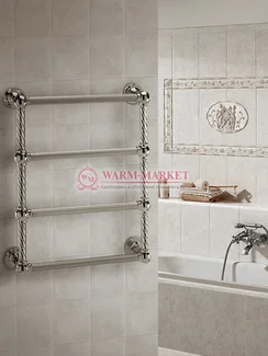 Полотенцесушитель Warmer Vintage в ретро стиле 600х400 мм, 4 перекладины