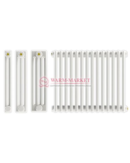 Трубчатый радиатор Unilux 2020 двухтрубный, боковое подключение