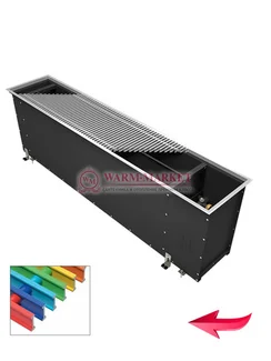 Конвектор внутрипольный Varmann Ntherm Maxi без вентилятора c алюминиевой решеткой цвета Ral