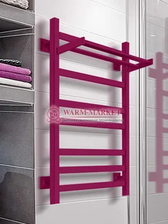 Quadro V 30+ Ral-цветной полотенцесушитель из квадратного и прямоугольного профиля с полкой