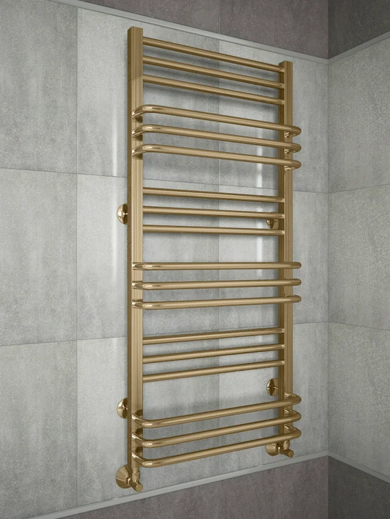 Sorento Bronze - бронзовый полотенцесушитель с чередующимися перекладинами. Бронза.