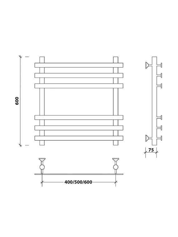 Водяной полотенцесушитель Secado Понтида + из нержавеющей стали