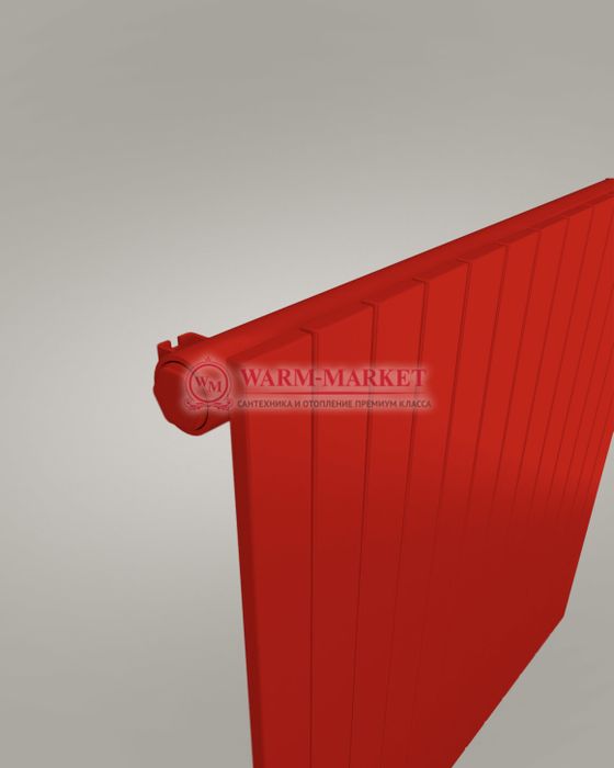 Solo V 1 1750 - вертикальный трубчатый радиатор из прямоугольного профиля однотрубный красного цвета | Фото 3