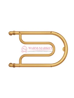 Фокстрот 2 - водяной полотенцесушитель, боковое подключение, цвет бронза