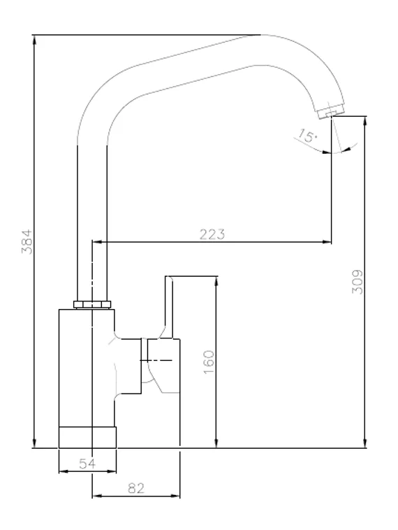 Helia - смеситель для кухни черно-золотой