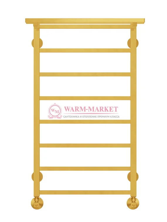Контур П8-3 - электрический полотенцесушитель с полкой, цвет золото
