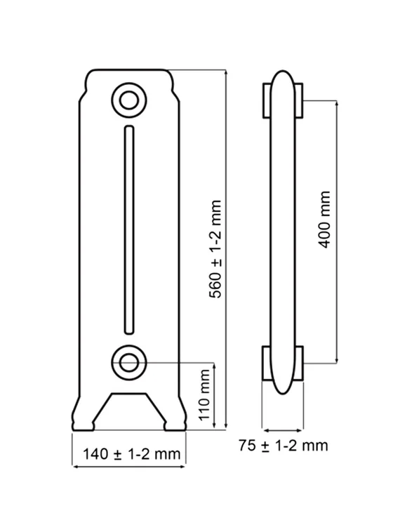 Чугунный радиатор HeatWave Azalia 560