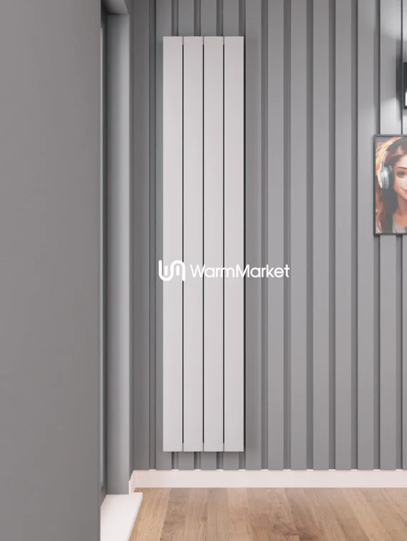 Вертикальный электрический алюминиевый радиатор Axxinot Barkas VE 1800 высотой 1830 мм