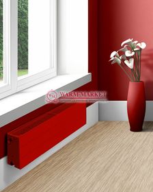 Dia Norm Ramo Ventil Compact RCV 33, высотой 300 мм - панельный радиатор с бороздками нижнее подключение красного цвета
