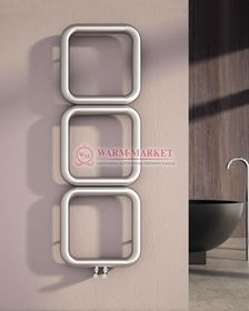 Дизайнерский полотенцесушитель из матовой полированной нержавеющей стали Baro Carisa