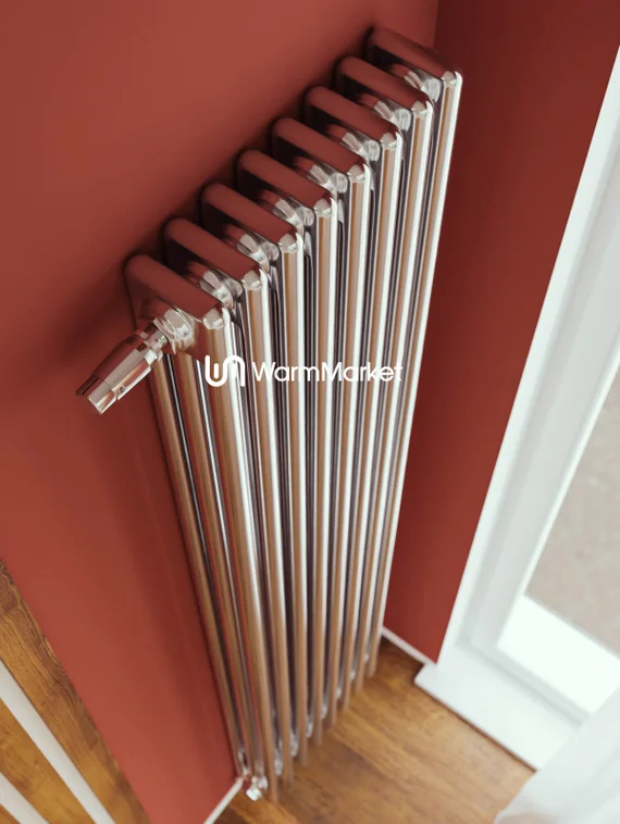 Axxinot Sentir Chrome 3180 - вертикальный трубчатый радиатор, нижнее подключение с термовентилем N69 твв