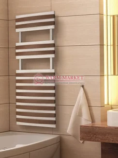 Gemini Mat-дизайнерский полотенцесушитель из матовой нержавеющей стали и массива дерева