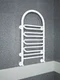 Liana White - белый полотенцесушитель с изогнутой перекладиной