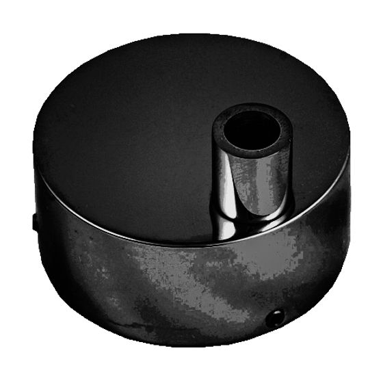 Коробка для скрытого подключения электрического полотенцесушителя черного цвета.