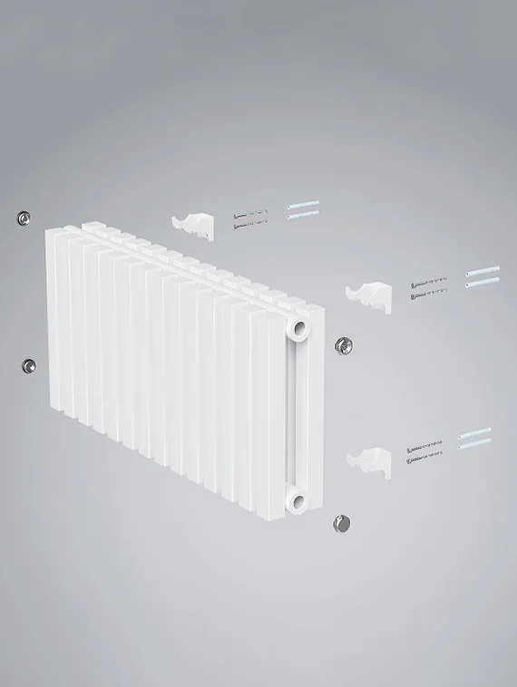 Royal Thermo Shift Q 2030 - двухтрубный трубчатый радиатор высотой 300 мм, боковое подключение