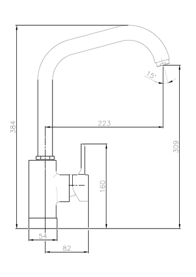 Helia - смеситель для кухни черно-золотой