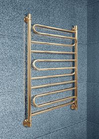 Elegia Bronze - бронзовый водяной полотенцесушитель с эффективно расположенными перекладинами