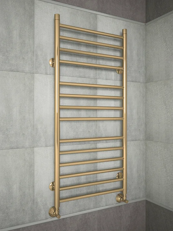 Avrora - бронзовый водяной полотенцесушитель с прямыми перекладинами.