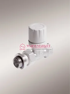 Purmo вентиль термостатический прямой ½ МТВ 130 белого цвета